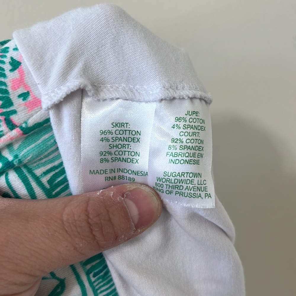 Lilly Pulitzer Madison Skort Bright Agate Green Colorful Camelflage Size Large - Picture 12 of 12